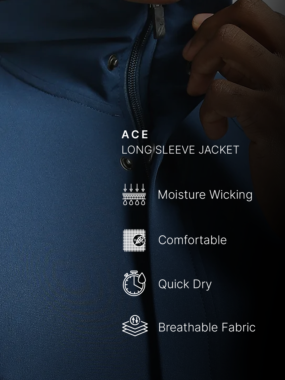 Hardik Pandya Ace Long-Sleeve Regular Fit Jacket in Teal for Men (11)
