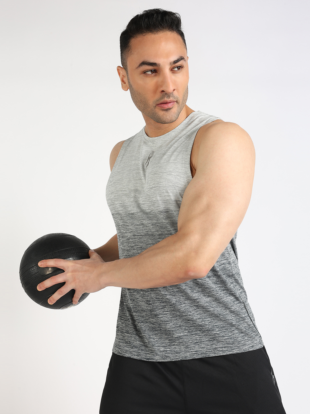 Hardik Pandya Apex Regular Fit Vest in Light Grey For Men (3)