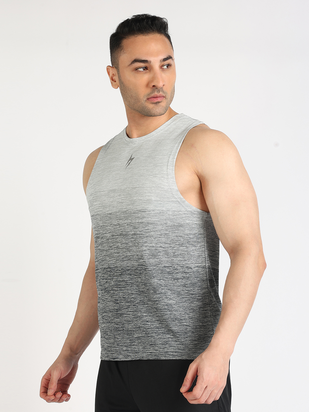 Hardik Pandya Apex Regular Fit Vest in Light Grey For Men (4)