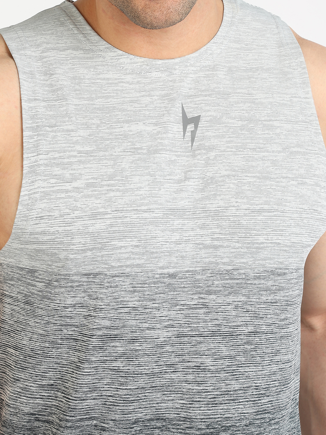 Hardik Pandya Apex Regular Fit Vest in Light Grey For Men (8)