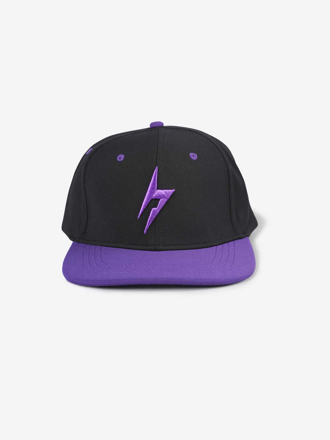 Bolt Mesh Snapback Adjustable Hiphop Polyester Cap (Black Purple)