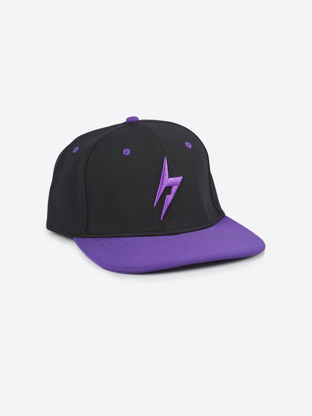 Hardik Pandya Bolt Mesh Snapback Adjustable Hiphop Polyester Cap (Black Purple) (2)