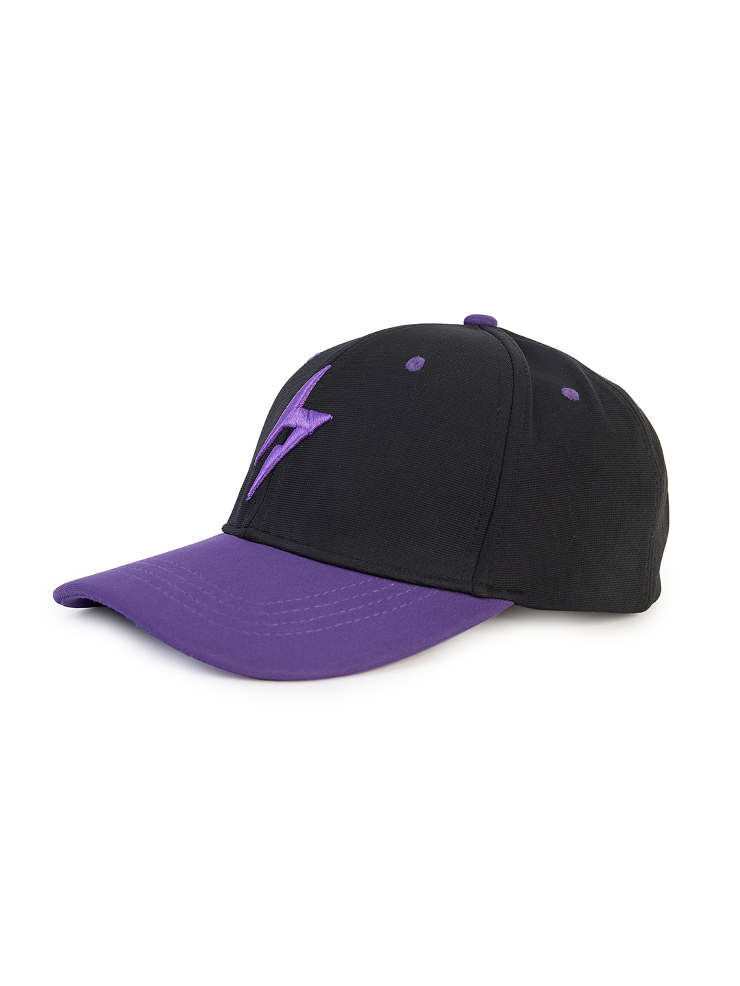 Hardik Pandya Bolt Mesh Snapback Adjustable Hiphop Polyester Cap (Black Purple) (5)