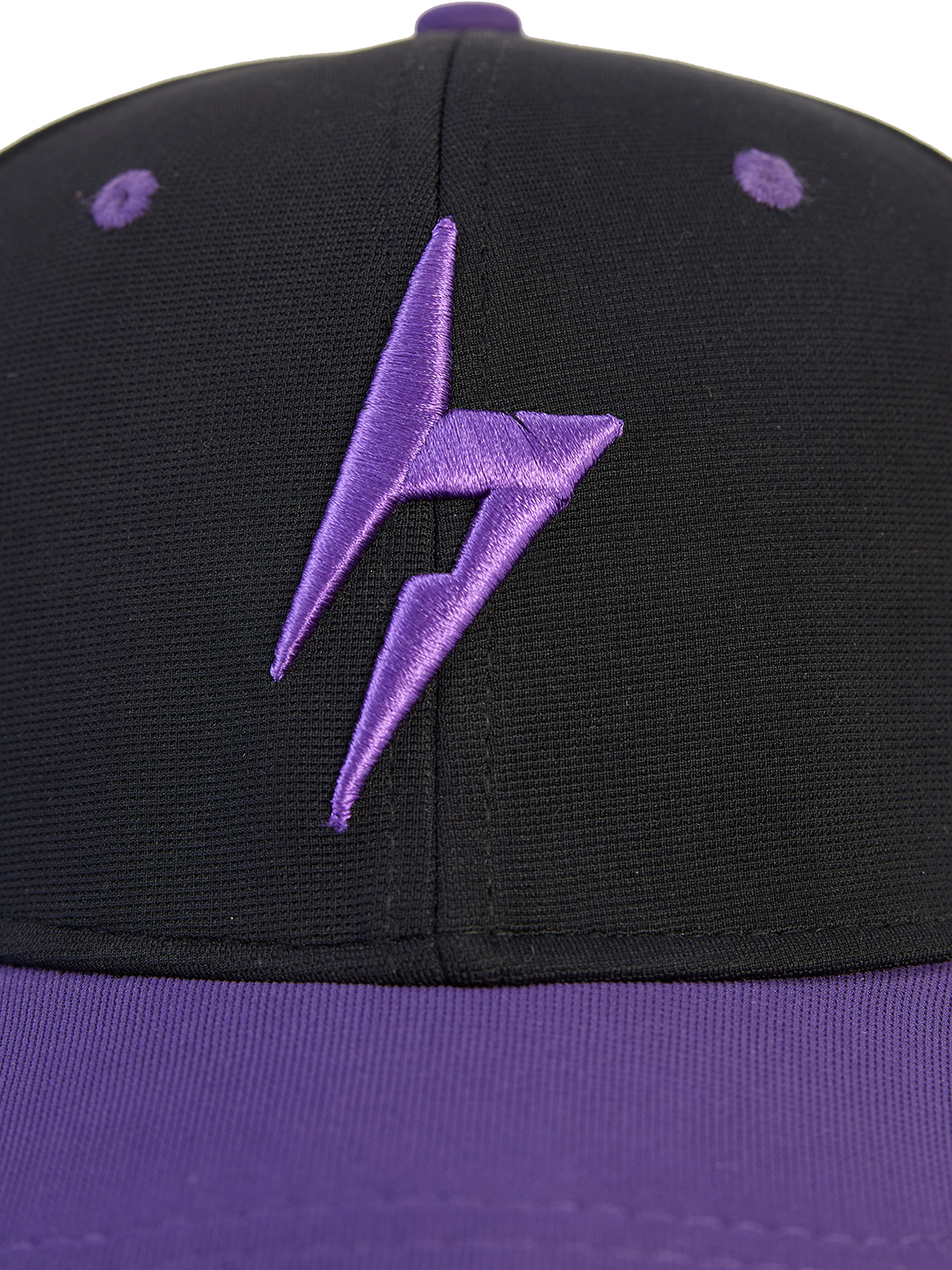 Hardik Pandya Bolt Mesh Snapback Adjustable Hiphop Polyester Cap (Black Purple) (4)