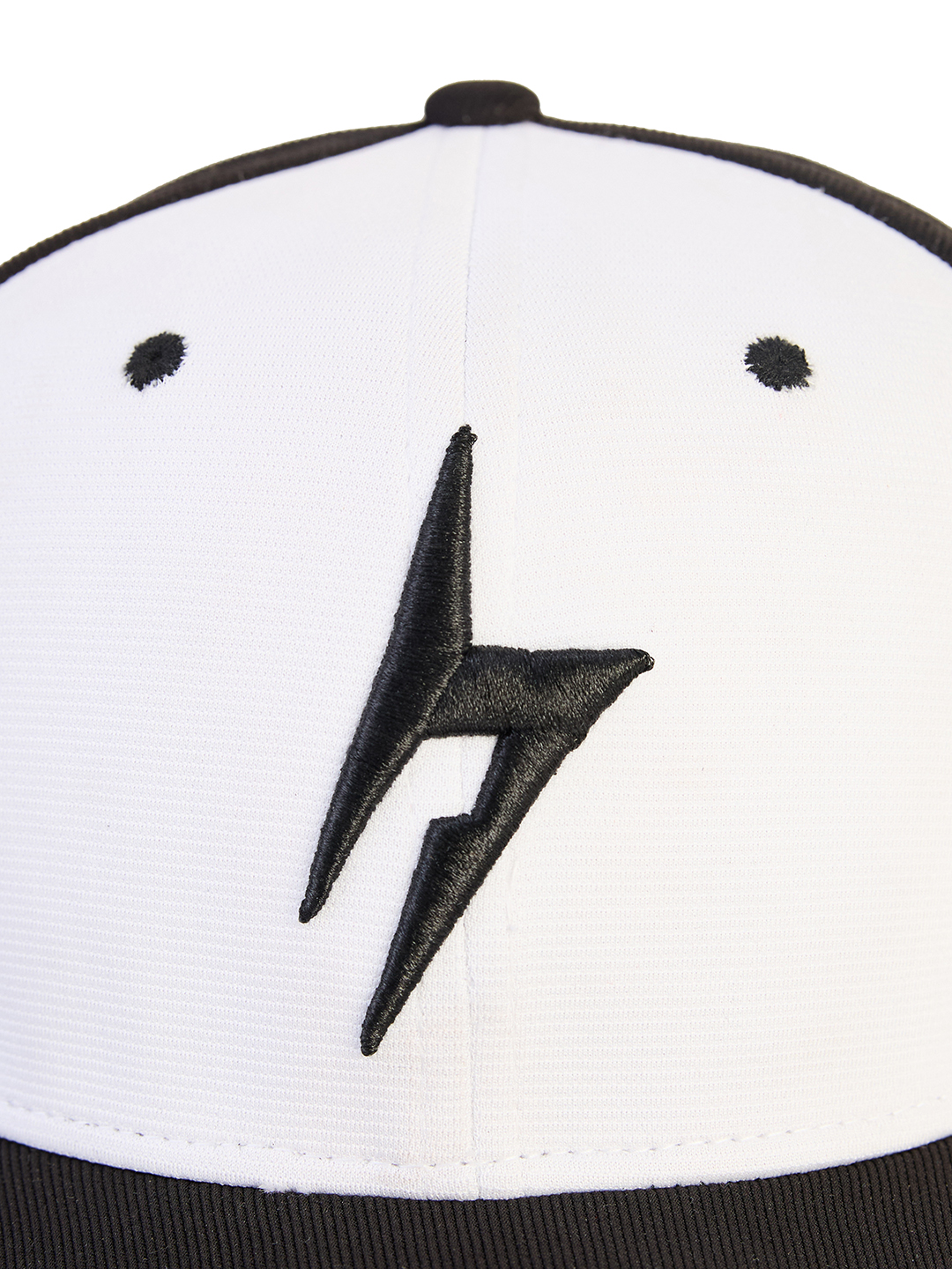 Hardik Pandya Bolt Mesh Snapback Adjustable Hiphop Polyester Cap (White Black) (5)