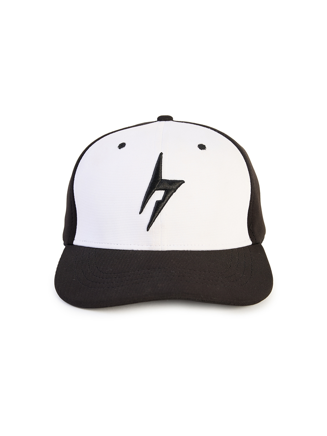 Hardik Pandya Bolt Mesh Snapback Adjustable Hiphop Polyester Cap (White Black) (4)