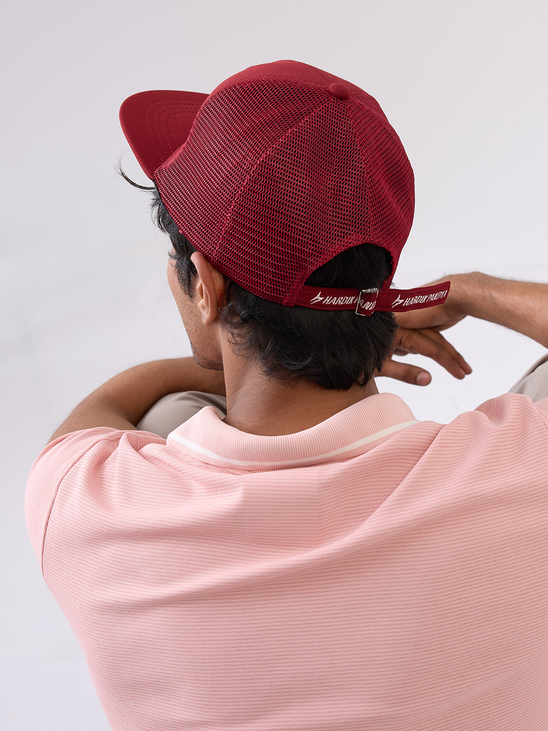 Hardik Pandya Bolt Mesh Snapback Lightweight Adjustable Hiphop Polyester Cap (Maroon) (3)