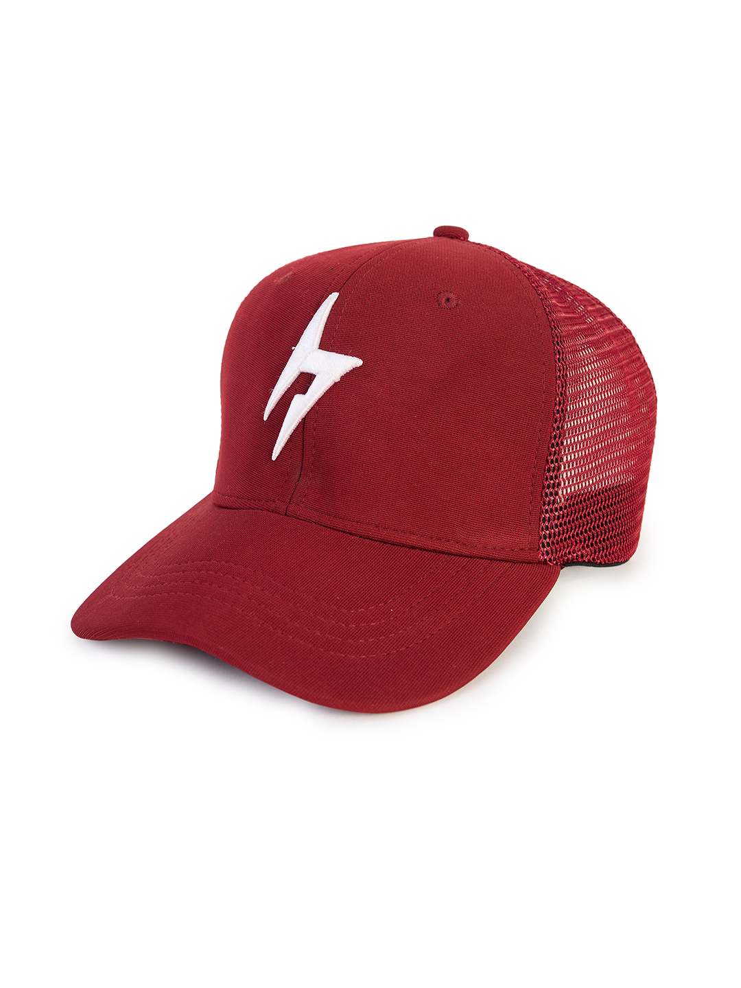 Hardik Pandya Bolt Mesh Snapback Lightweight Adjustable Hiphop Polyester Cap (Maroon) (6)