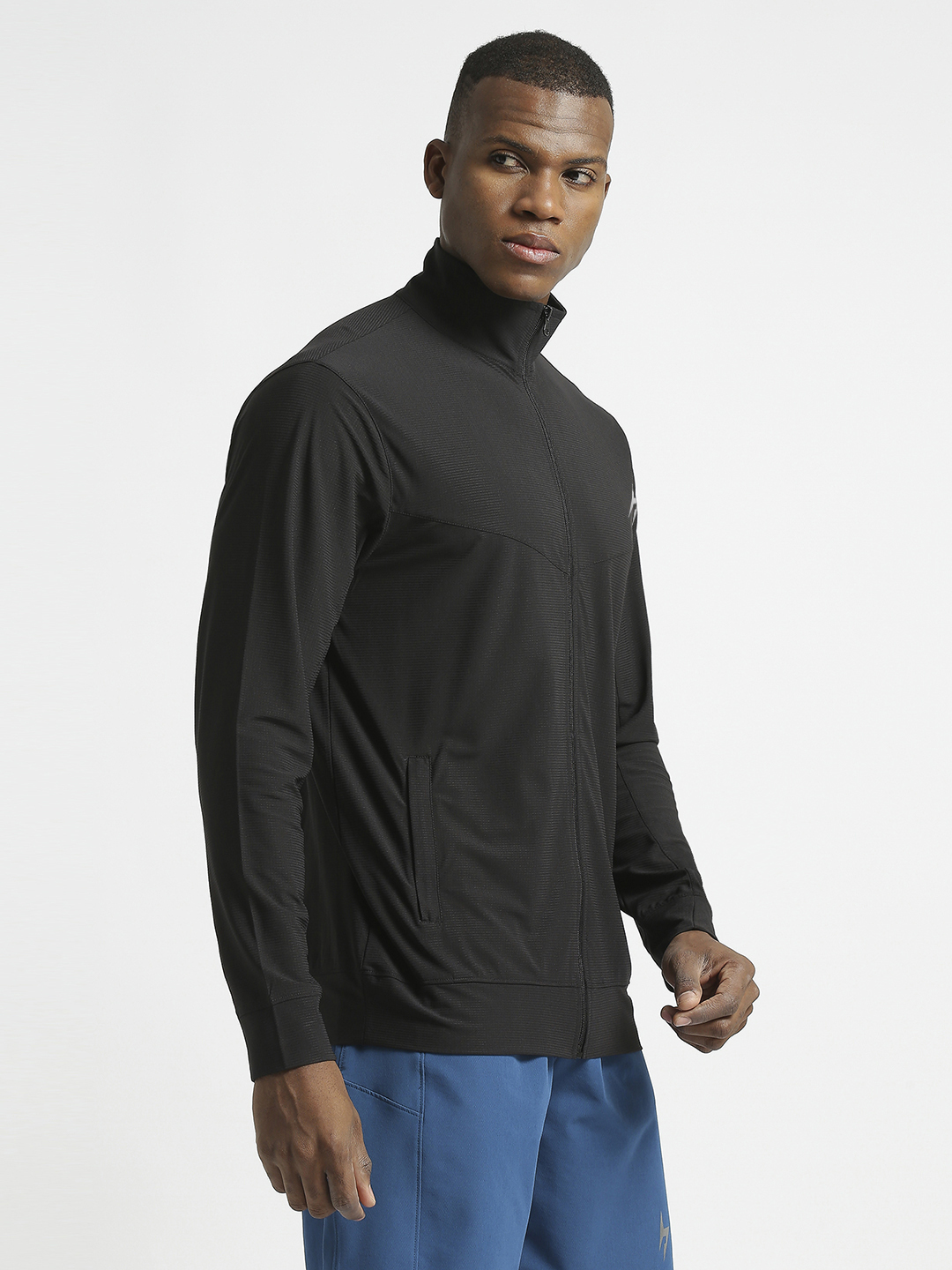Hardik Pandya Elevate Long-Sleeve Regular Fit Performance Jacket in Black for Men (3)