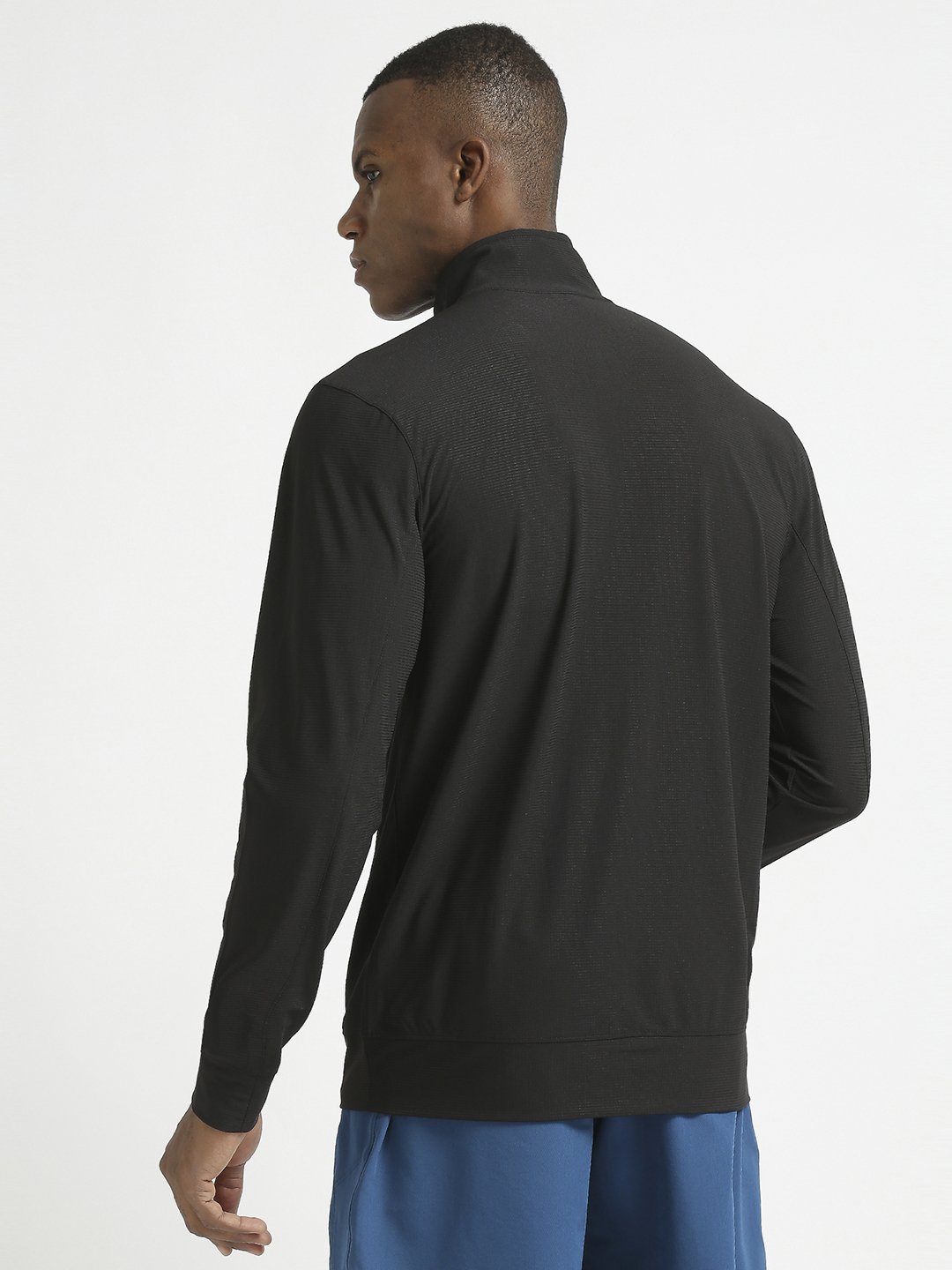 Hardik Pandya Elevate Long-Sleeve Regular Fit Performance Jacket in Black for Men (4)