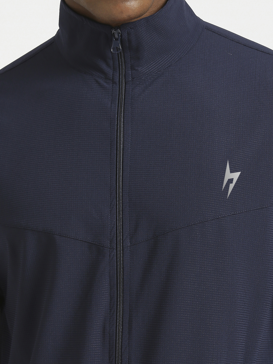 Hardik Pandya Elevate Long-Sleeve Regular Fit Performance Jacket in Navy Blue for Men (7)