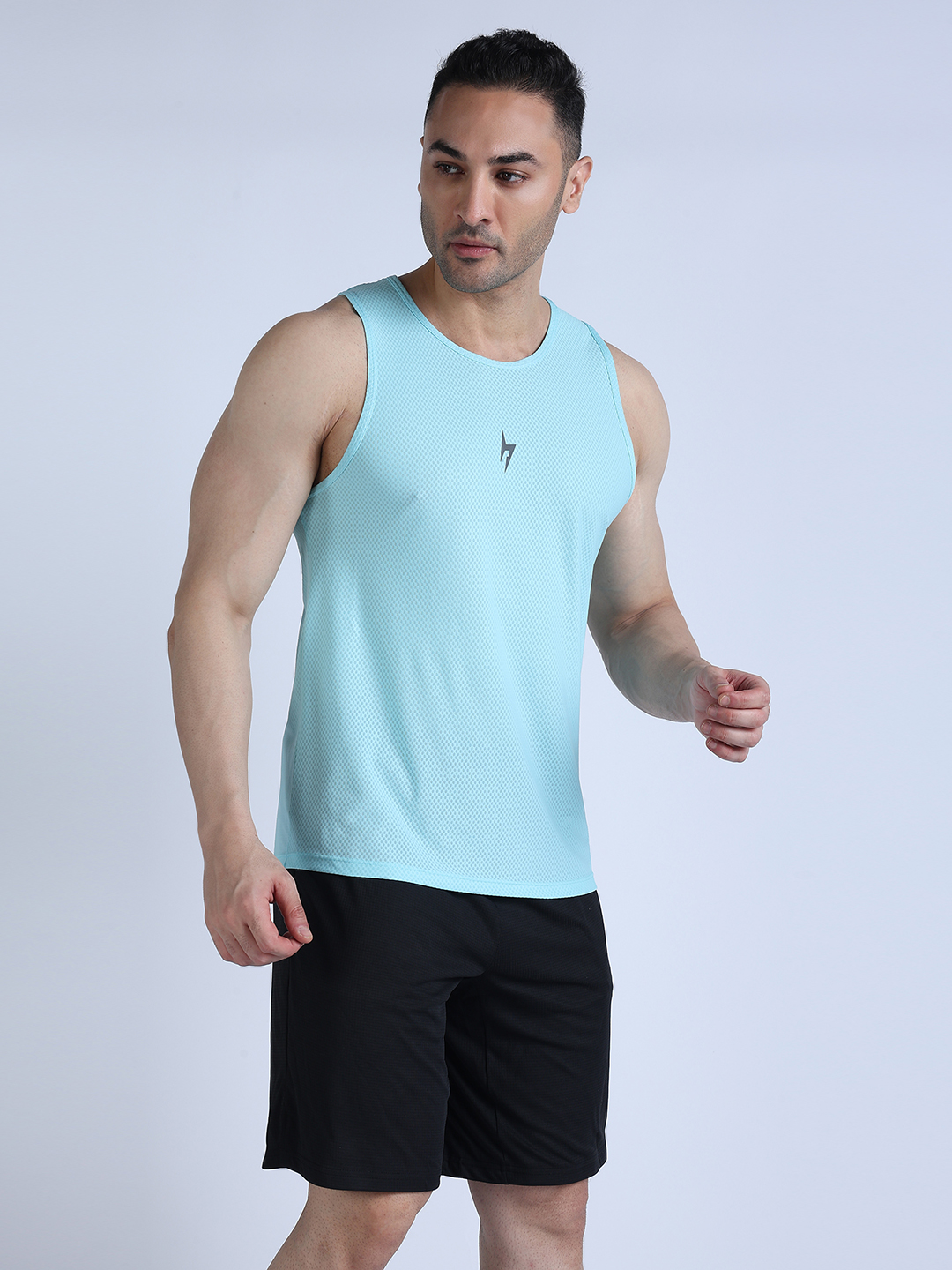 Hardik Pandya Evolve Regular Fit Vest in Aqua for Men (5)