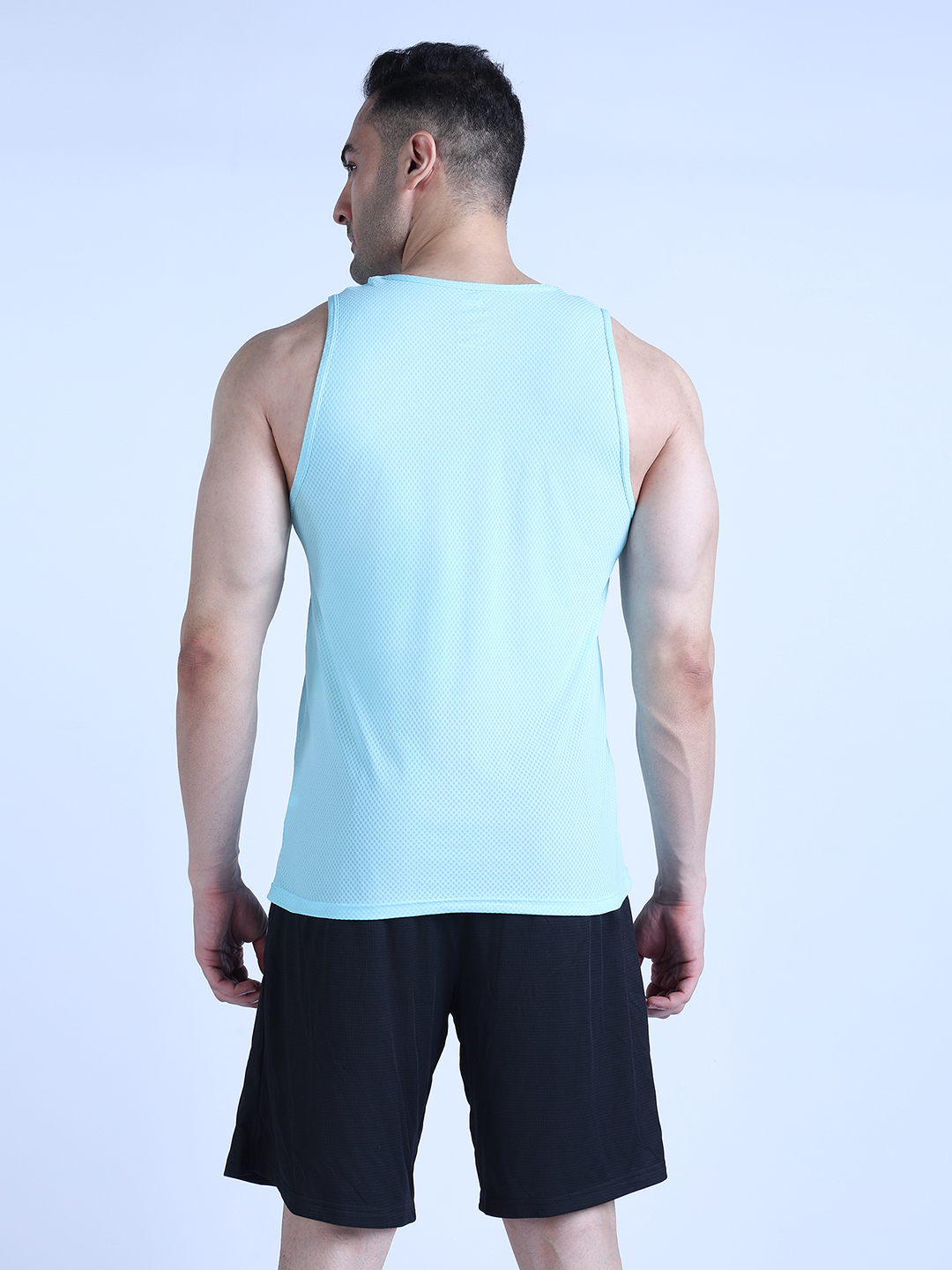 Hardik Pandya Evolve Regular Fit Vest in Aqua for Men (6)