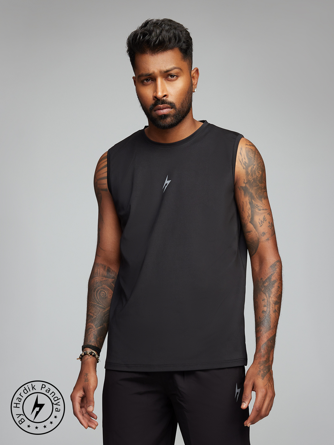 Hardik Pandya FlexFit 4-Way Stretch Vest in Black for Men