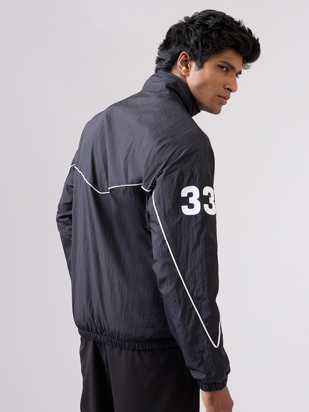 Hardik Pandya FlexForm Long-Sleeve Lightweight Performance Jacket in Black for Men (4)