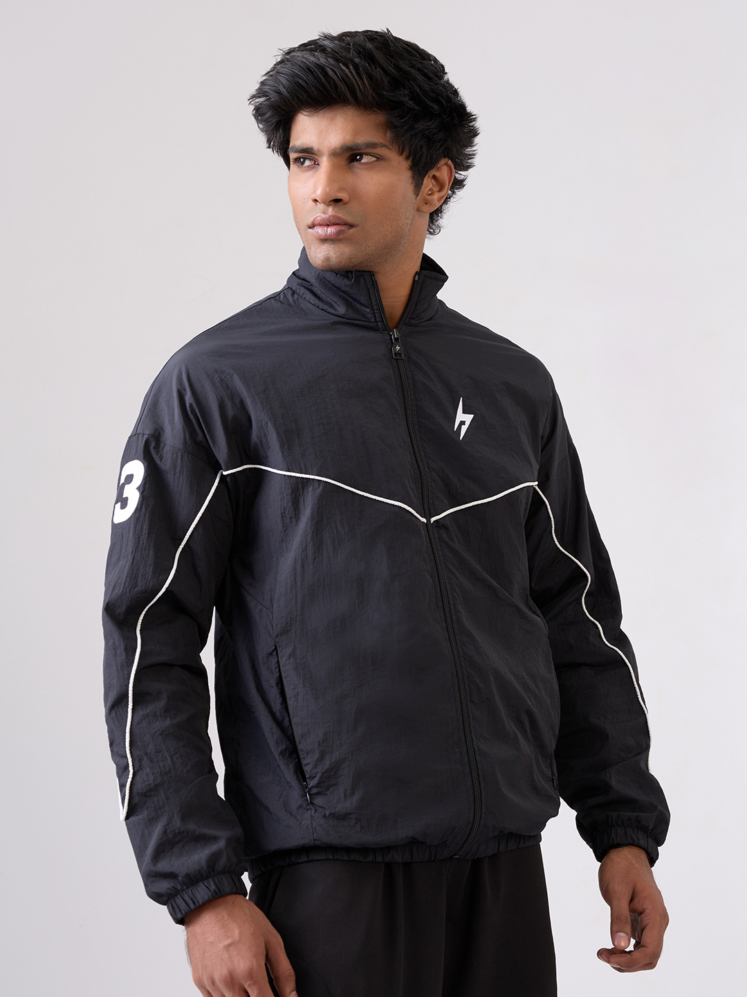 Hardik Pandya FlexForm Long-Sleeve Lightweight Performance Jacket in Black for Men (3)