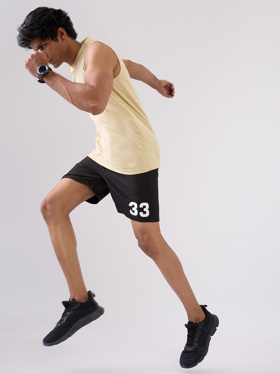Hardik Pandya Men Alpha 33 Athletic Lightweight Activewear Black Shorts for Workout, Gym, Running, Yoga and Sports (5)