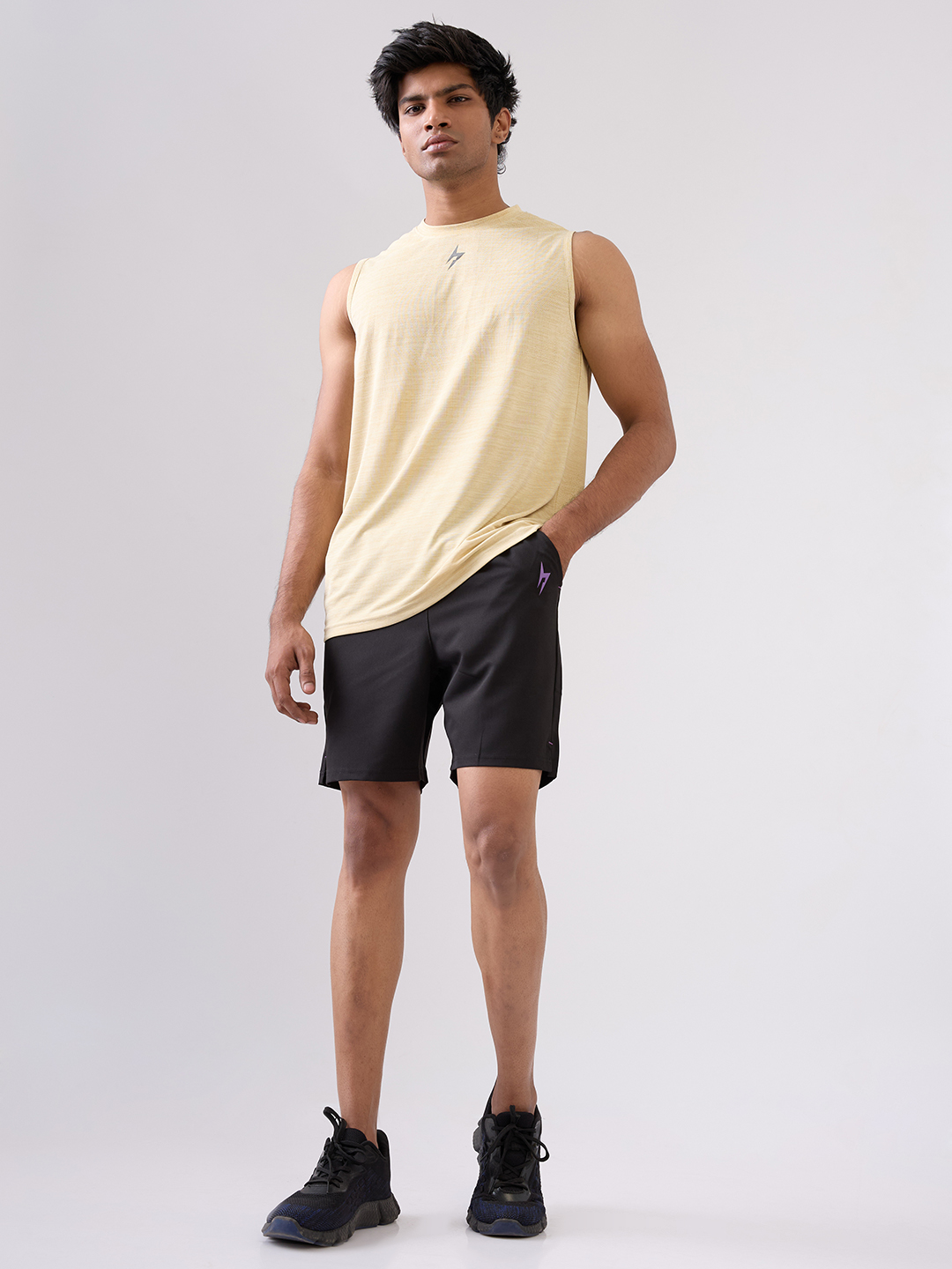 Hardik Pandya Men PowerPlay Athletic Lightweight Activewear Black Shorts for Workout, Gym, Running, Yoga and Sports (6)