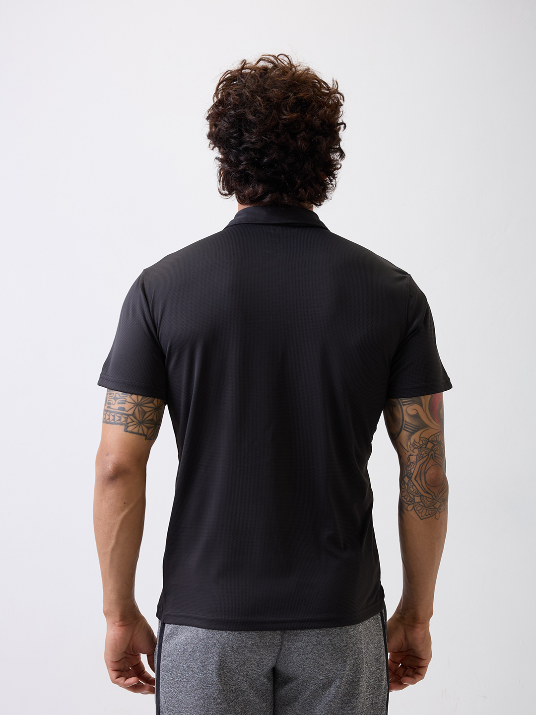Hardik Pandya HP Black Round Neck Polos (6)