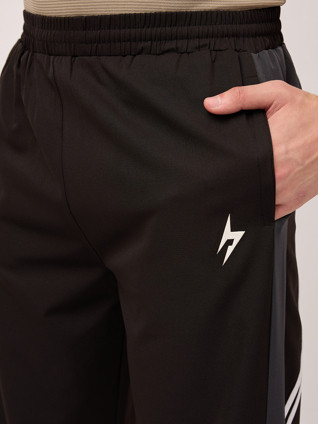Hardik Pandya Men Fastlane Outdoor Black/Gey Track Pant for Workout, Gym, Running, Yoga, Indoor & Outdoor Sports (7)
