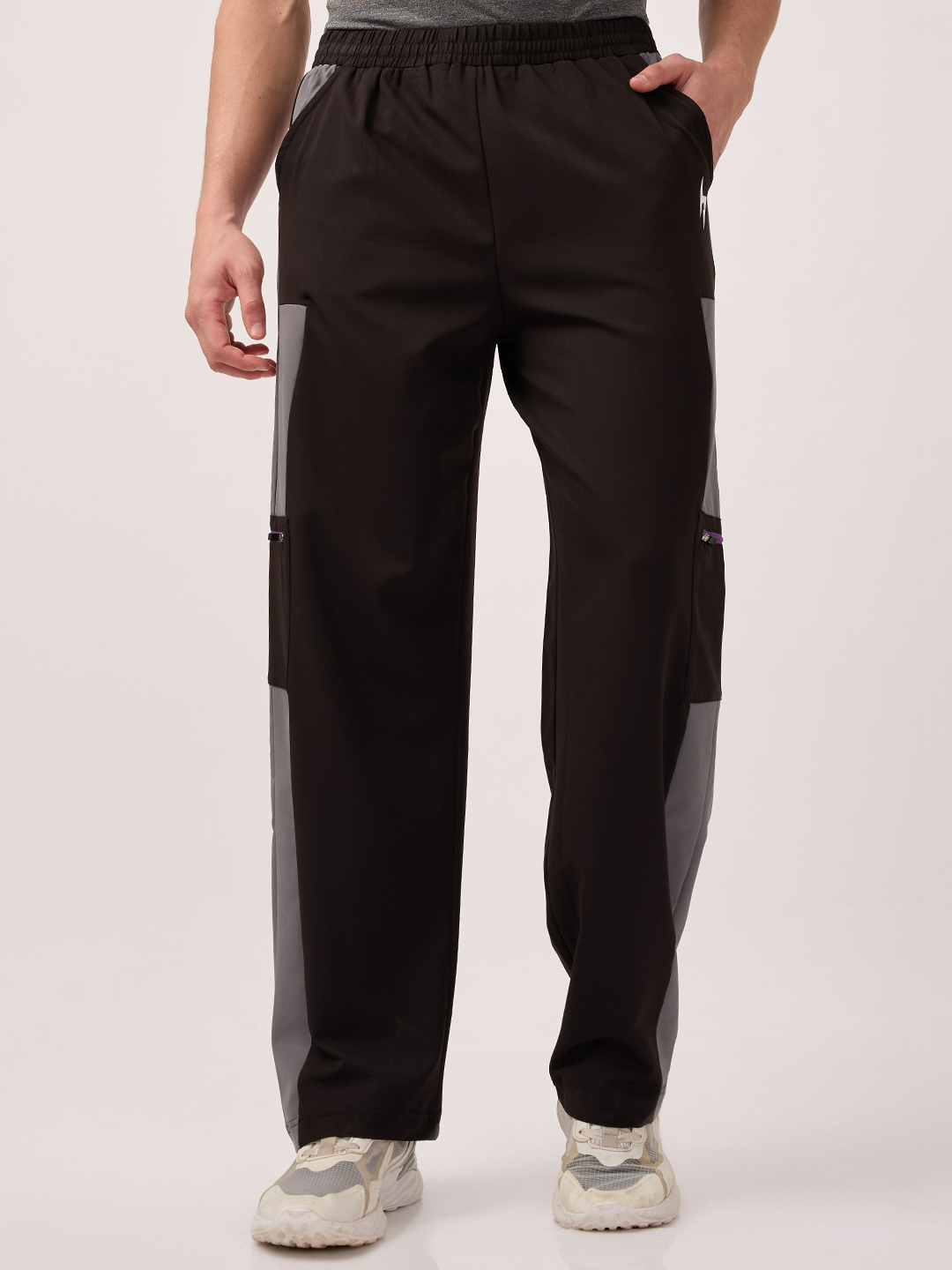 Hardik Pandya Men Baseline Outdoor Black/Gey Track Pant for Workout, Gym, Running, Yoga, Indoor & Outdoor Sports