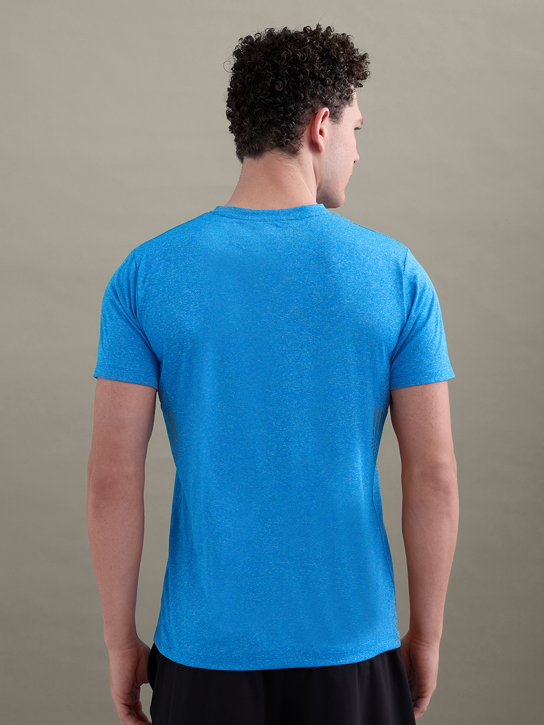 Hardik Pandya Men GameTime Round Neck T-Shirt in Blue Grindle for Gym, Running, Yoga, Indoor & Outdoor Sports (3)