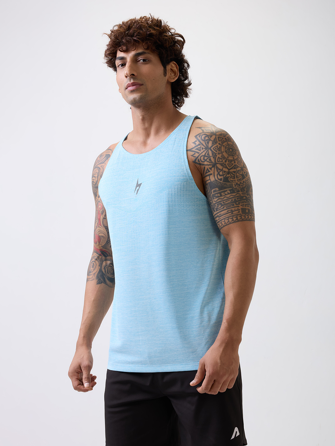 Hardik Pandya HP Blue Round Neck Vests (6)