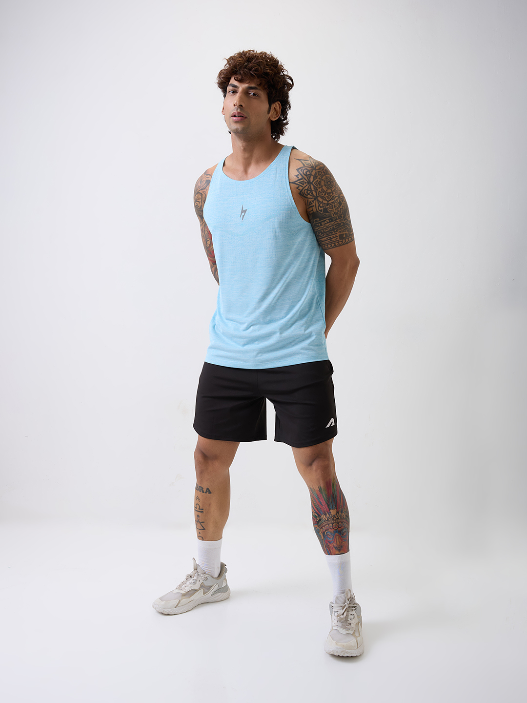 Hardik Pandya HP Blue Round Neck Vests (10)