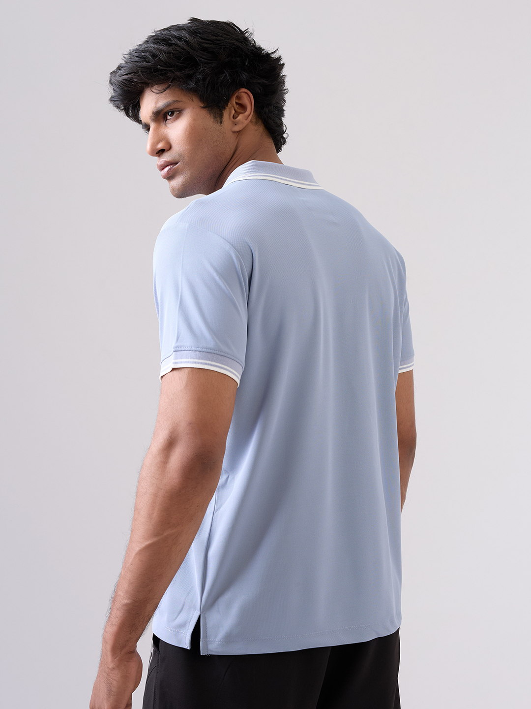 Hardik Pandya Men MVP Polo Neck Casual Wear Blue Shadow T-Shirt (3)
