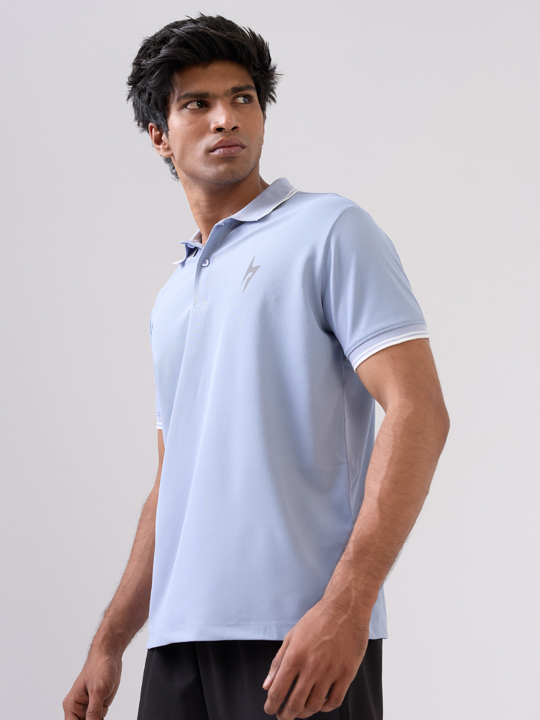Hardik Pandya Men MVP Polo Neck Casual Wear Blue Shadow T-Shirt (4)