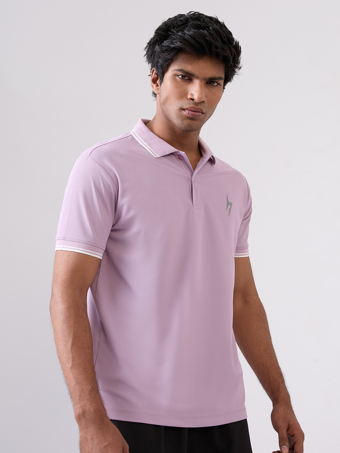 Hardik Pandya Men MVP Polo Neck Casual Wear Dusty Pink T-Shirt (3)