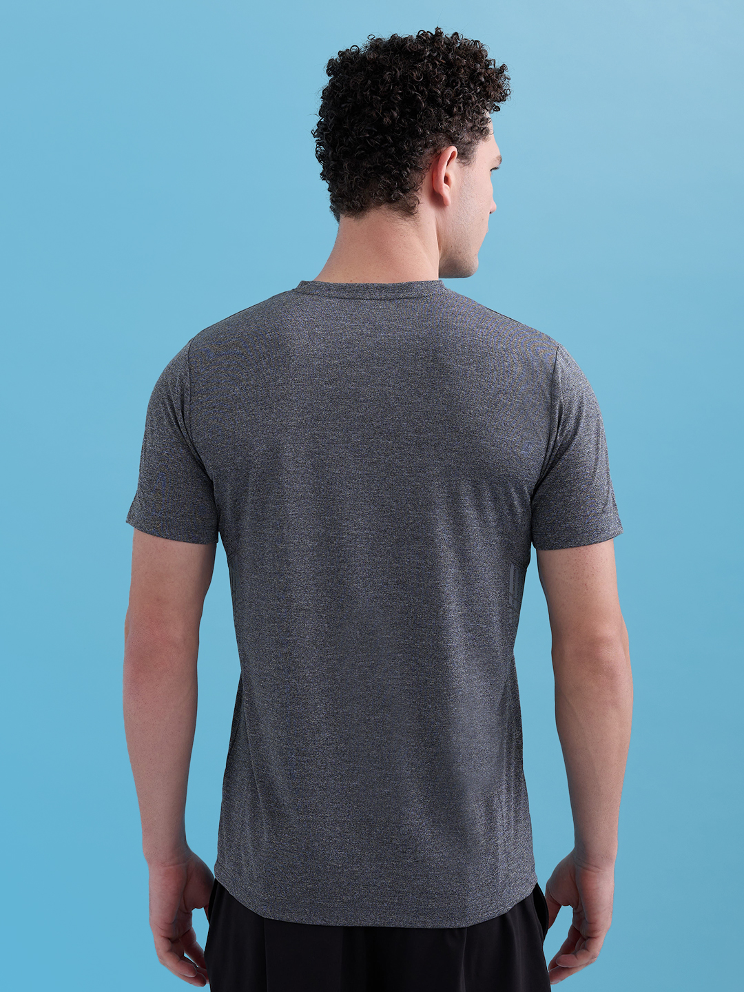 Hardik Pandya Men GameTime Round Neck T-Shirt in Grey Grindle for Gym, Running, Yoga, Indoor & Outdoor Sports (5)
