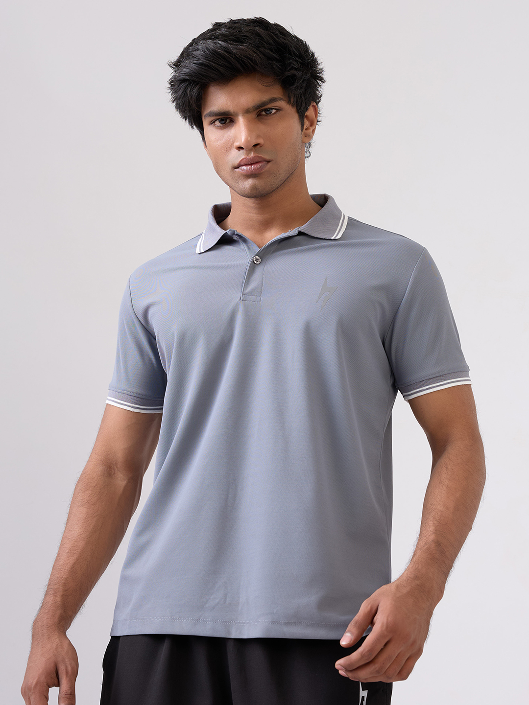 Hardik Pandya Men MVP Polo Neck Casual Wear Grey T-Shirt (2)