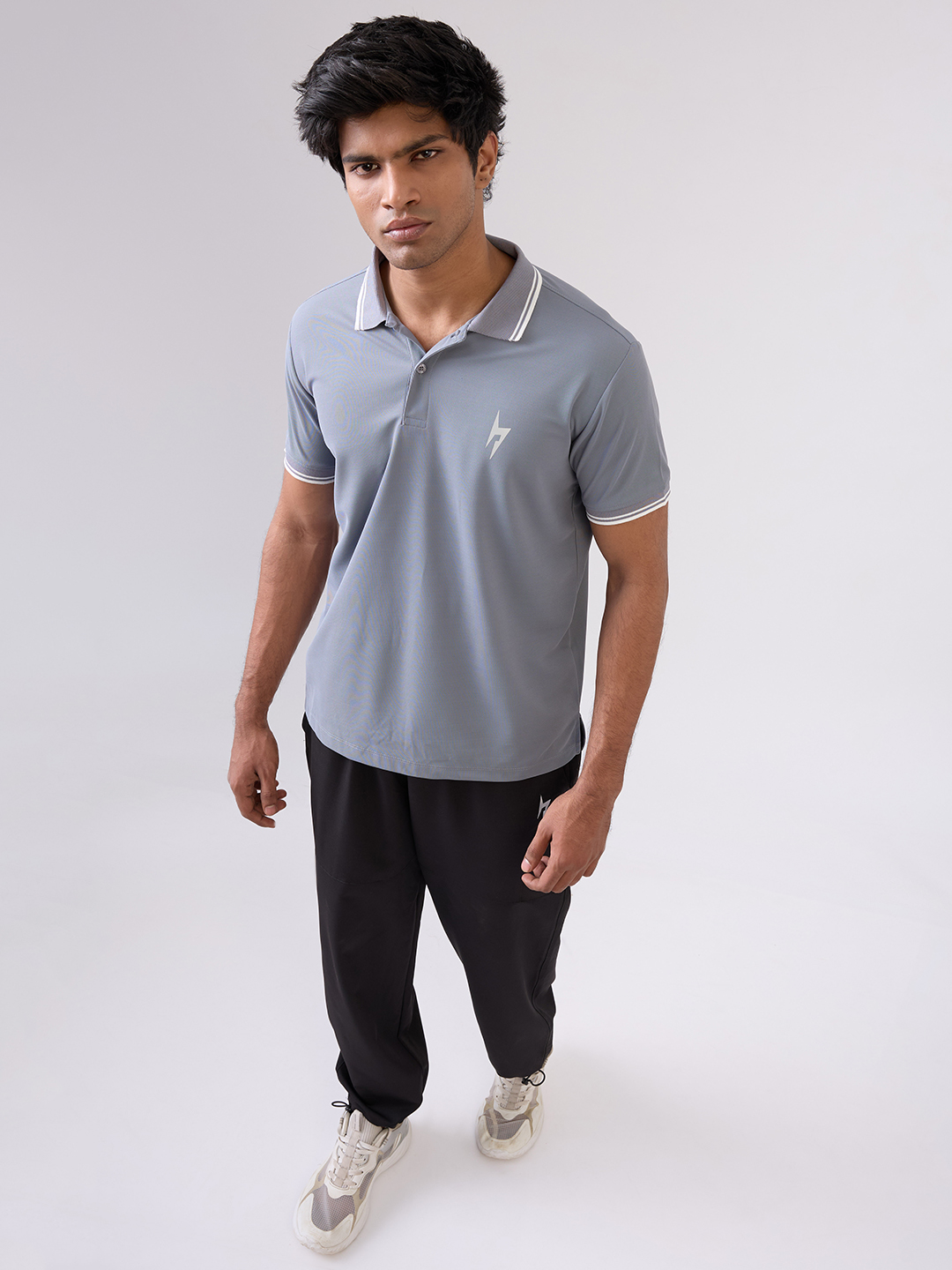 Hardik Pandya Men MVP Polo Neck Casual Wear Grey T-Shirt (7)