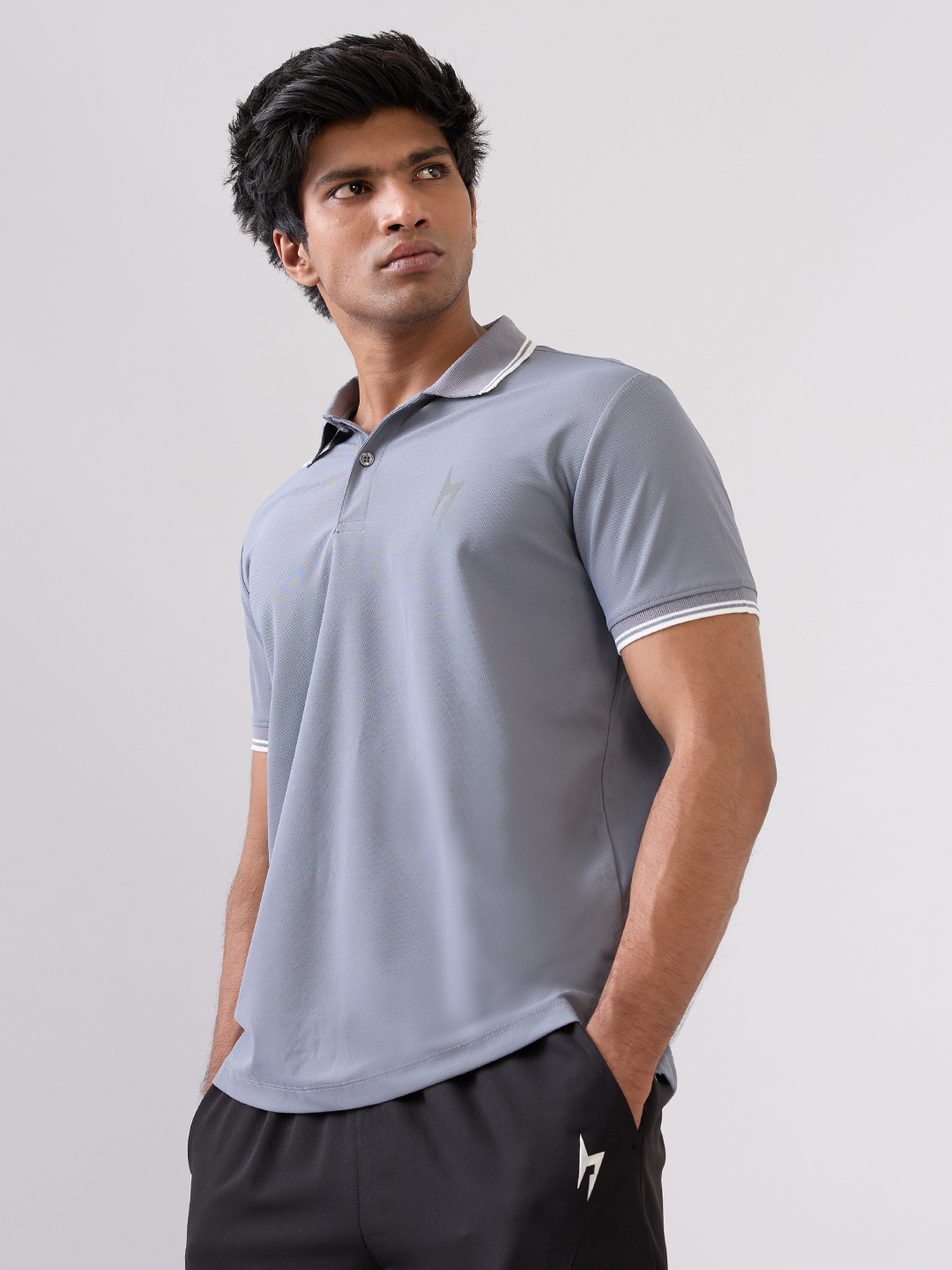 Hardik Pandya Men MVP Polo Neck Casual Wear Grey T-Shirt (5)