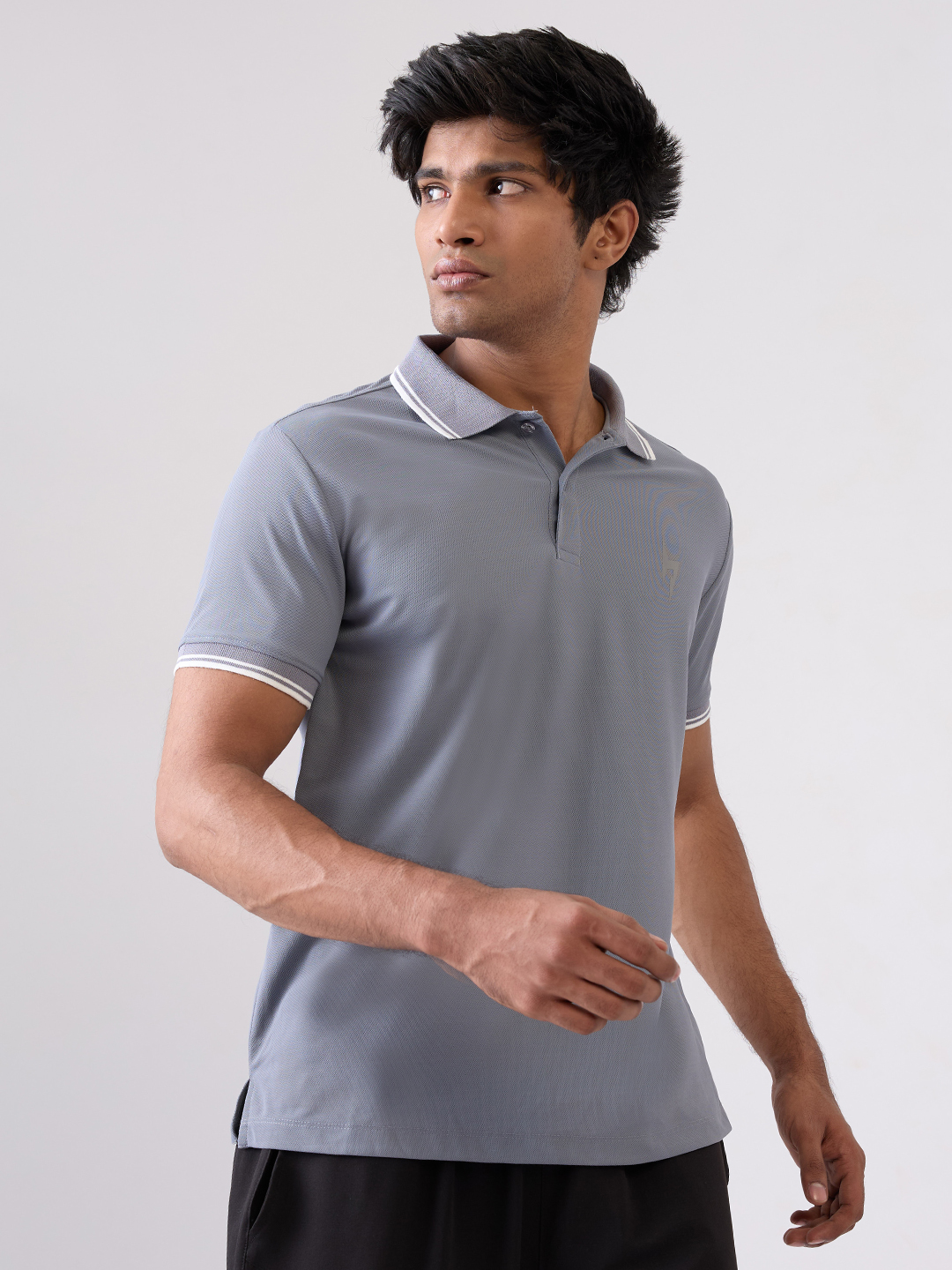 Hardik Pandya Men MVP Polo Neck Casual Wear Grey T-Shirt (3)