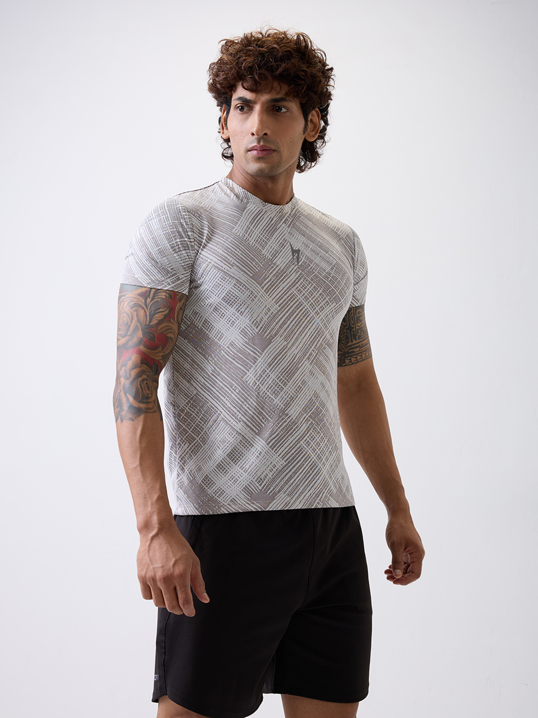Hardik Pandya Stealth Round Neck T-Shirt in Grey for Gym, Running, Yoga, Indoor & Outdoor Sports (6)