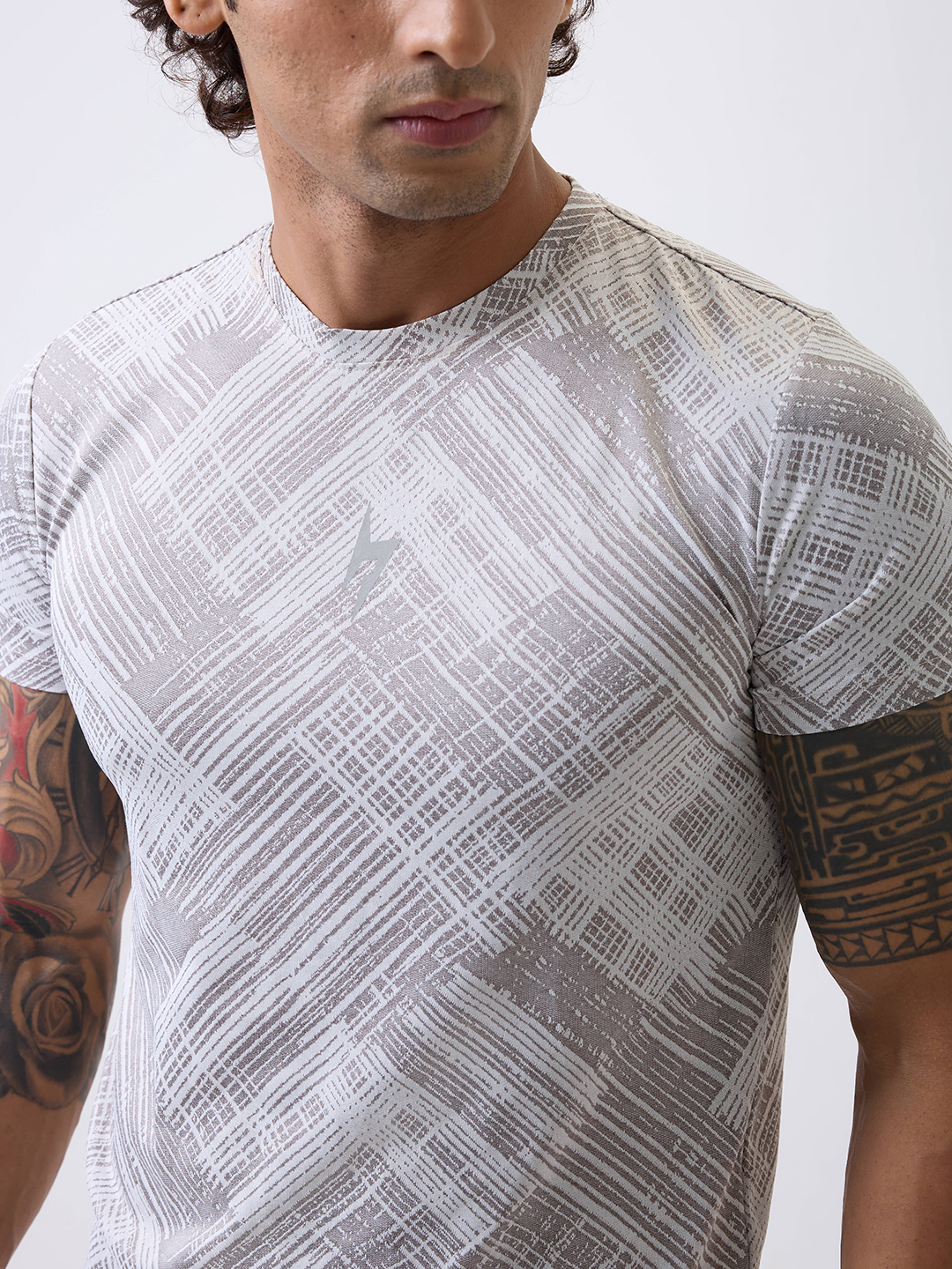 Hardik Pandya Stealth Round Neck T-Shirt in Grey for Gym, Running, Yoga, Indoor & Outdoor Sports (3)