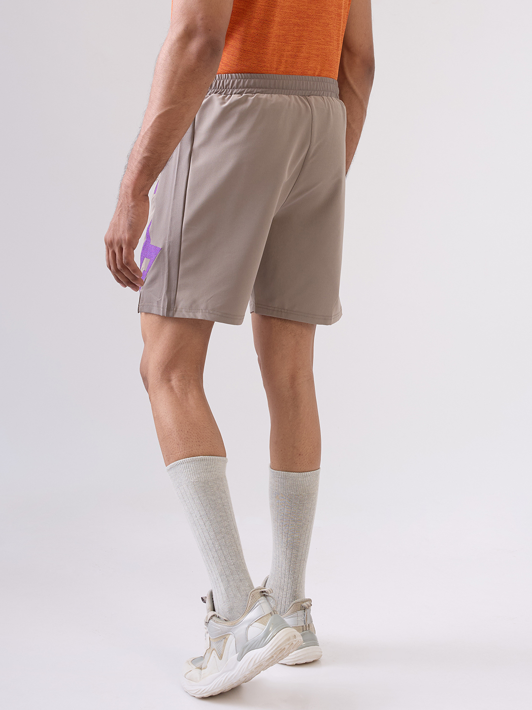 Hardik Pandya Men Hustle Lightweight Activewear Lt. Beige & Dark Beige Shorts for Workout, Gym, Running, Yoga and Sports (4)