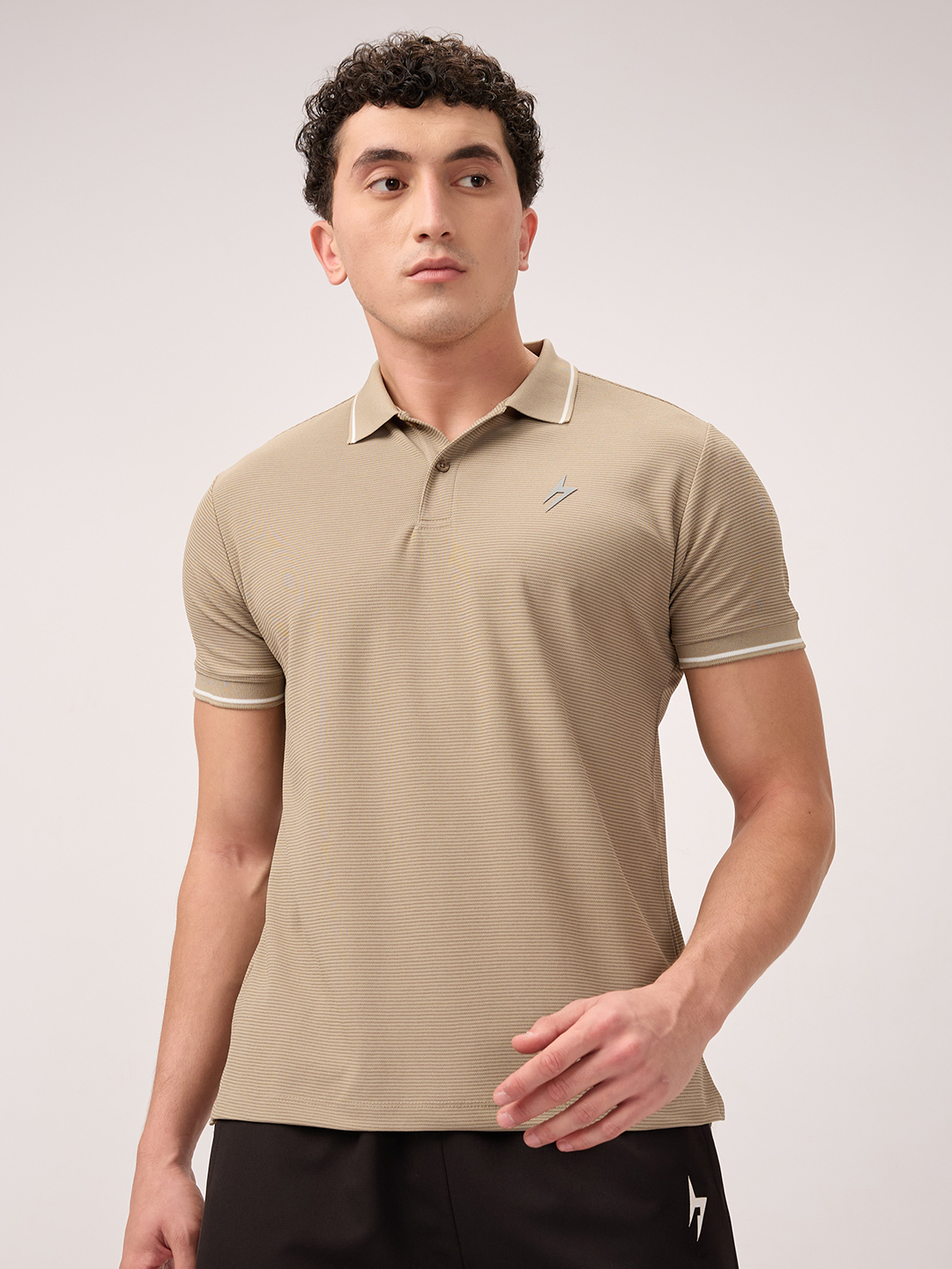 Hardik Pandya Men MVP Polo Neck Casual Wear Mud Grey T-Shirt (4)