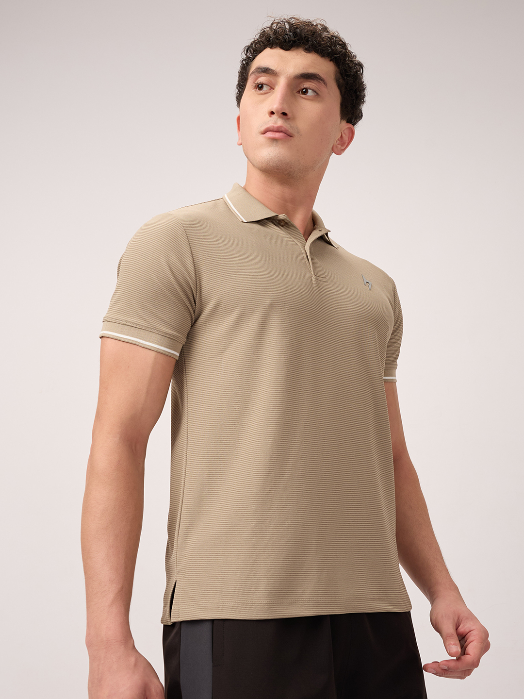 Hardik Pandya Men MVP Polo Neck Casual Wear Mud Grey T-Shirt (5)