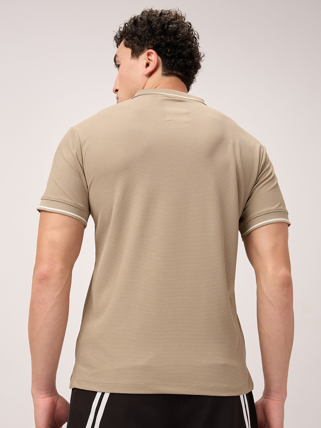Hardik Pandya Men MVP Polo Neck Casual Wear Mud Grey T-Shirt (3)