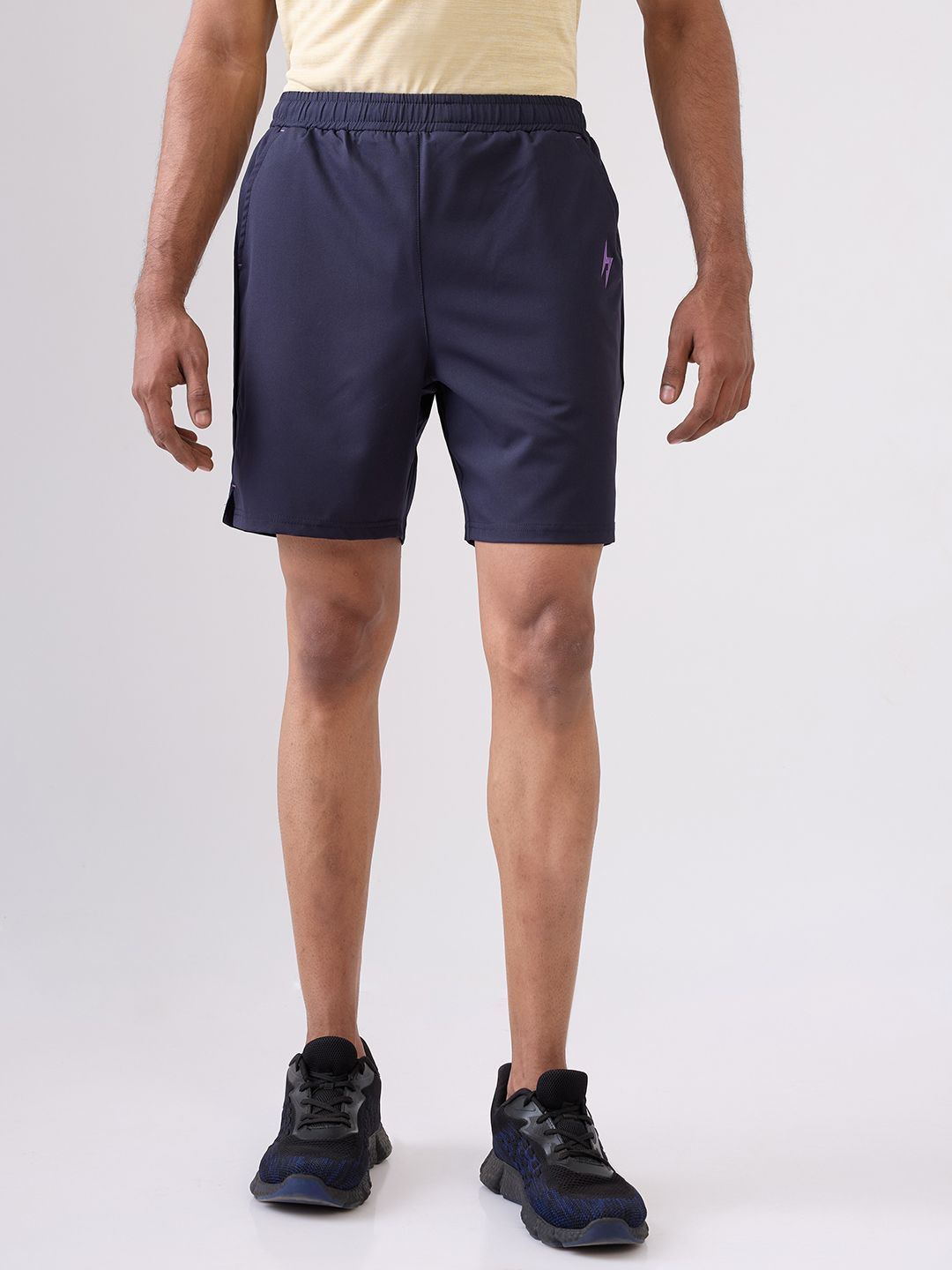 Hardik Pandya Men PowerPlay Athletic Lightweight Activewear Navy Blue Shorts for Workout, Gym, Running, Yoga and Sports (2)