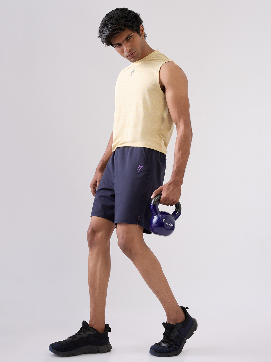 Hardik Pandya Men PowerPlay Athletic Lightweight Activewear Navy Blue Shorts for Workout, Gym, Running, Yoga and Sports (5)
