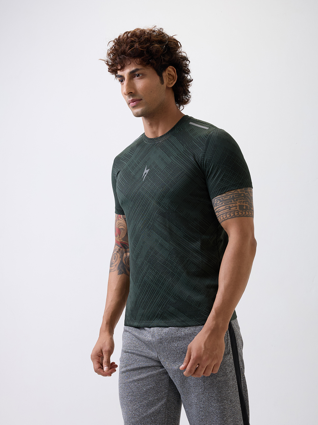 Hardik Pandya Stealth Round Neck T-Shirt in Olive for Gym, Running, Yoga, Indoor & Outdoor Sports (5)