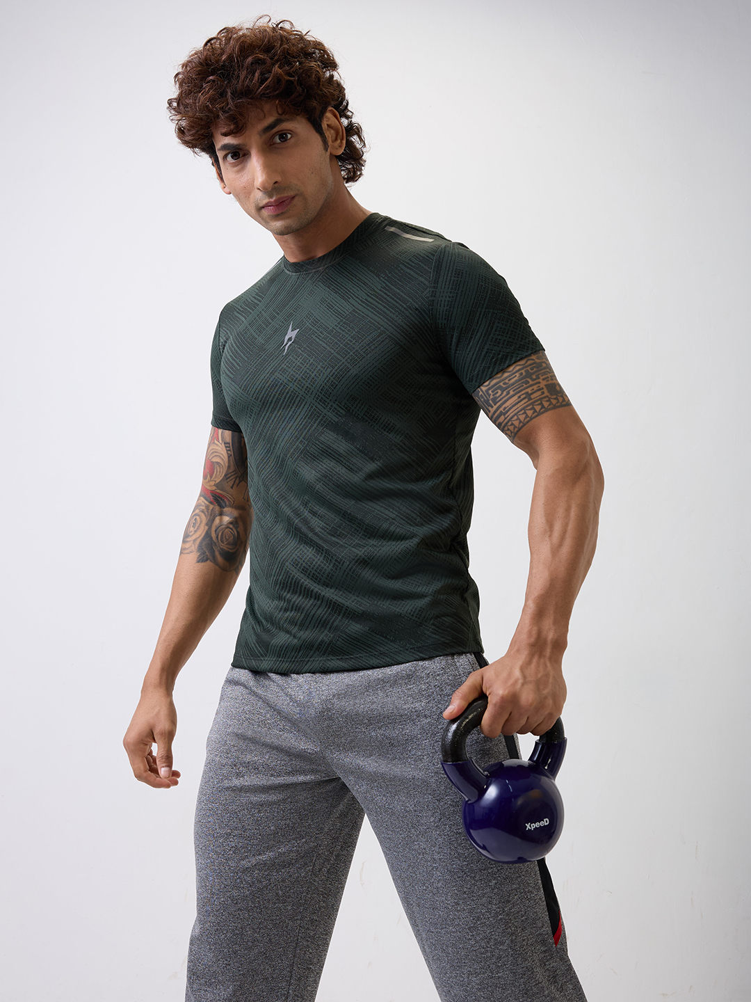 Hardik Pandya Stealth Round Neck T-Shirt in Olive for Gym, Running, Yoga, Indoor & Outdoor Sports (2)