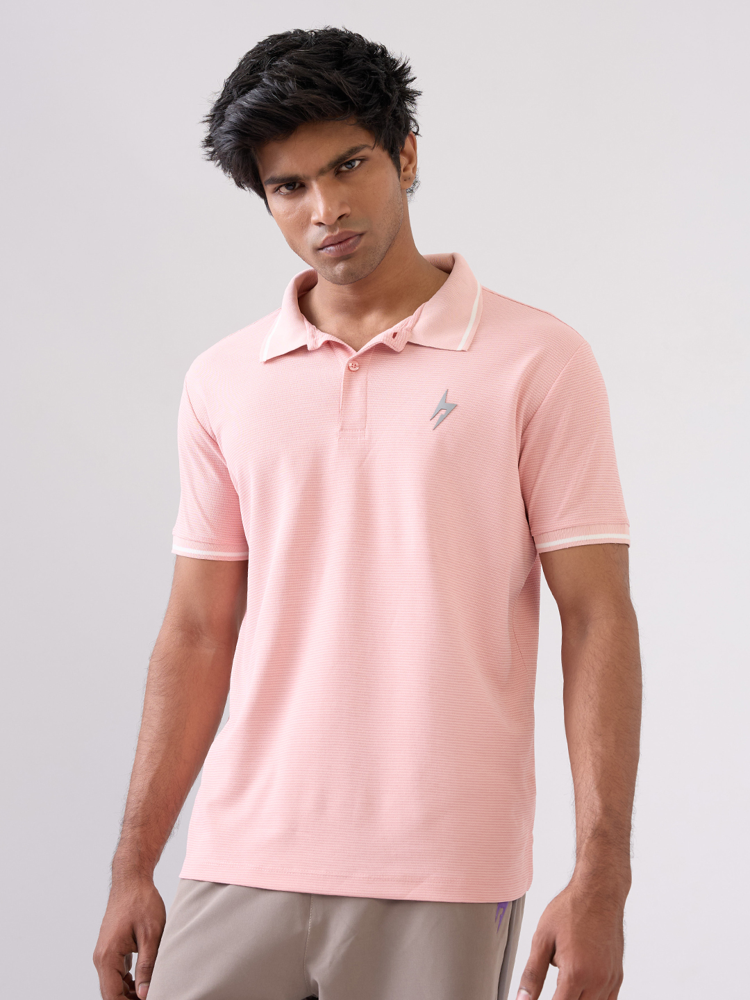 Hardik Pandya Men MVP Polo Neck Casual Wear Pink T-Shirt (2)