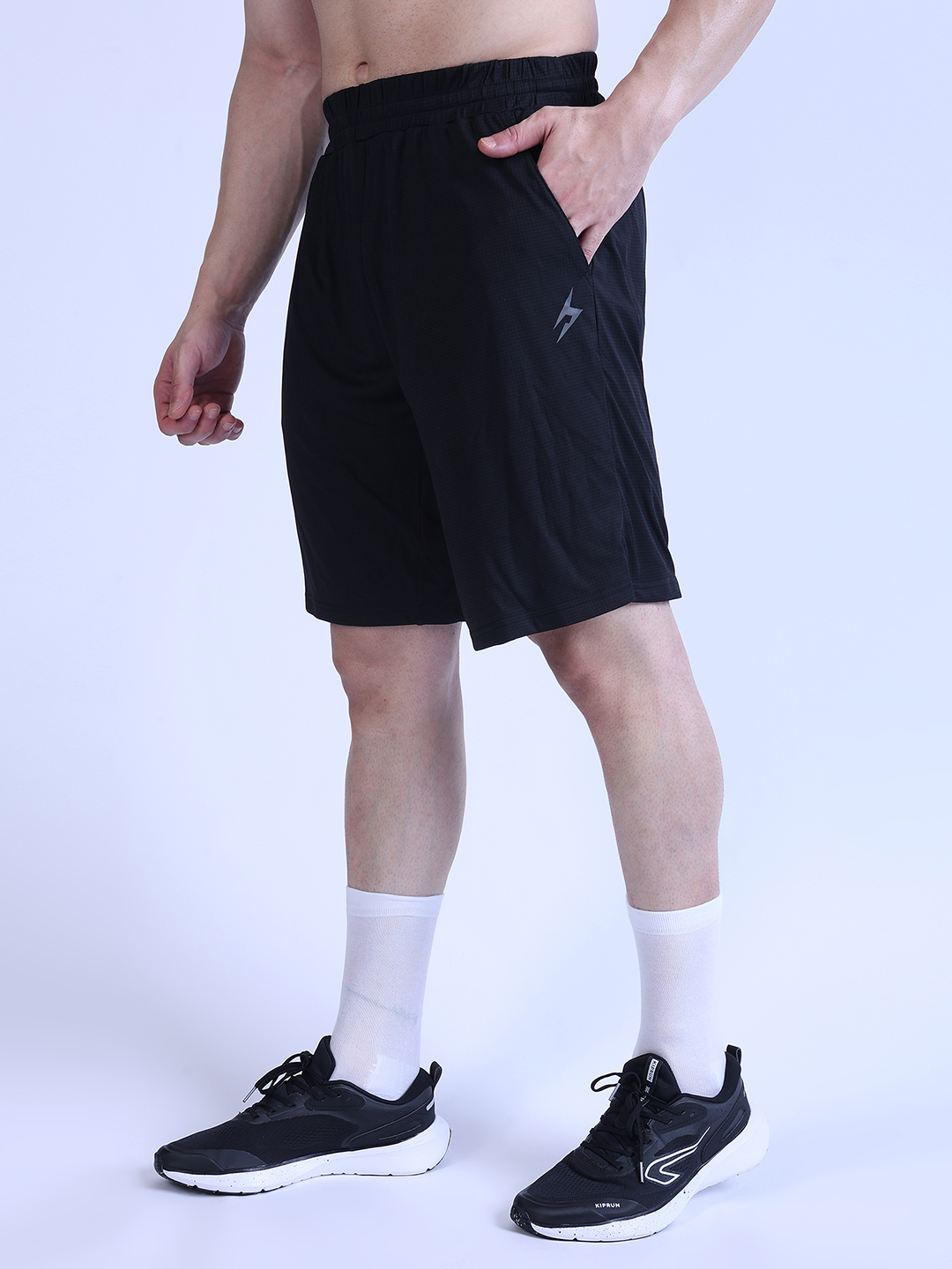 Hardik Pandya Men Adaptive Athletic Lightweight Activewear Black Short for Workout, Gym, Running, Yoga and Sports (4)