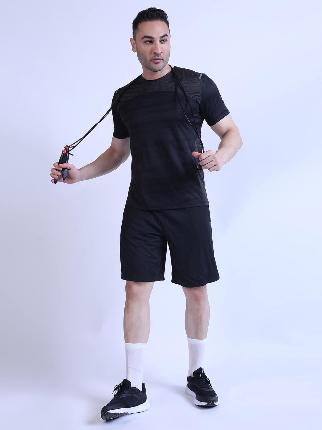 Hardik Pandya Men Adaptive Athletic Lightweight Activewear Black Short for Workout, Gym, Running, Yoga and Sports (8)