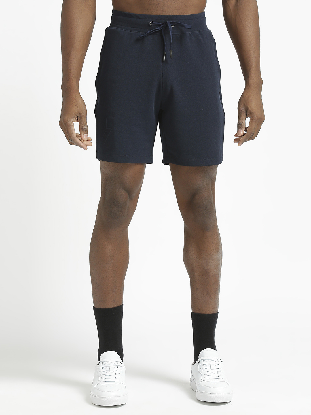 Men Adaptive Athletic Lightweight Activewear Navy Blue Short for Workout, Gym, Running, Yoga and Sports